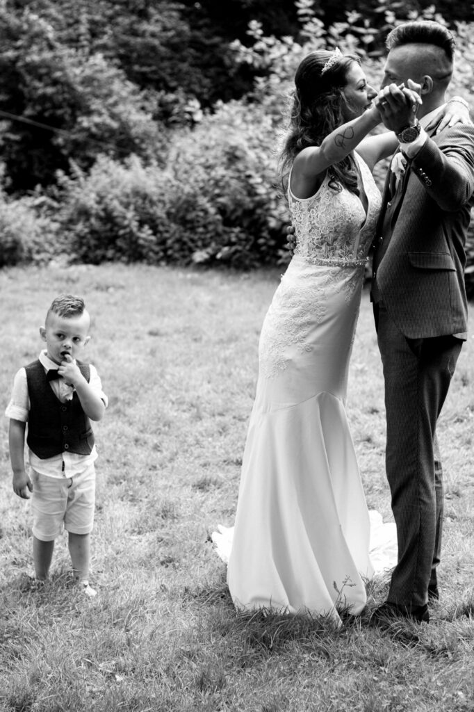 Bruiloft fotoshoot buiten